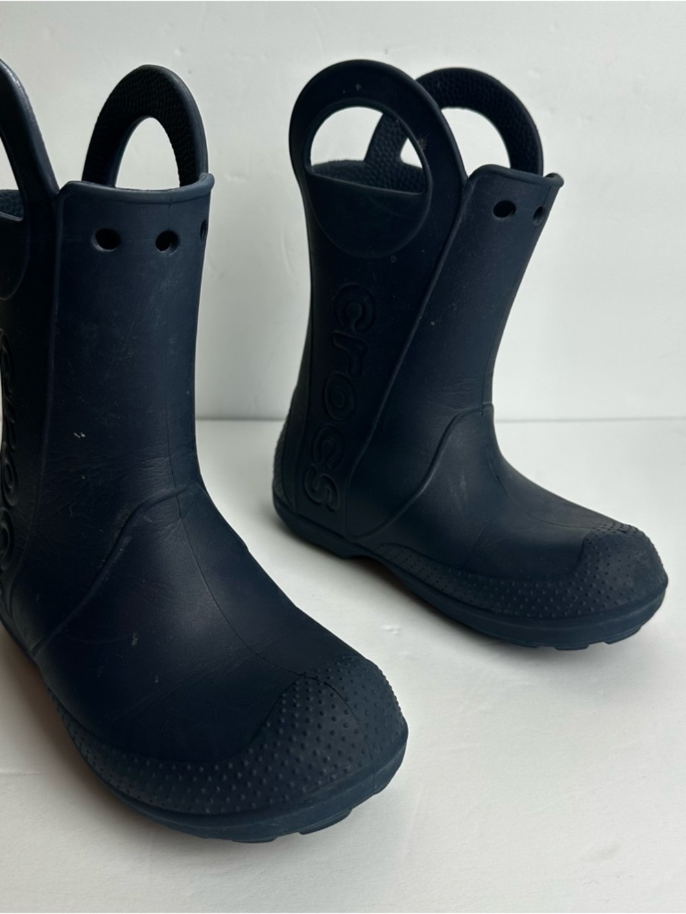 Crocs Handle It Rain Boots Little Kid's Size 2 Shoes Navy Waterproof Lightweight